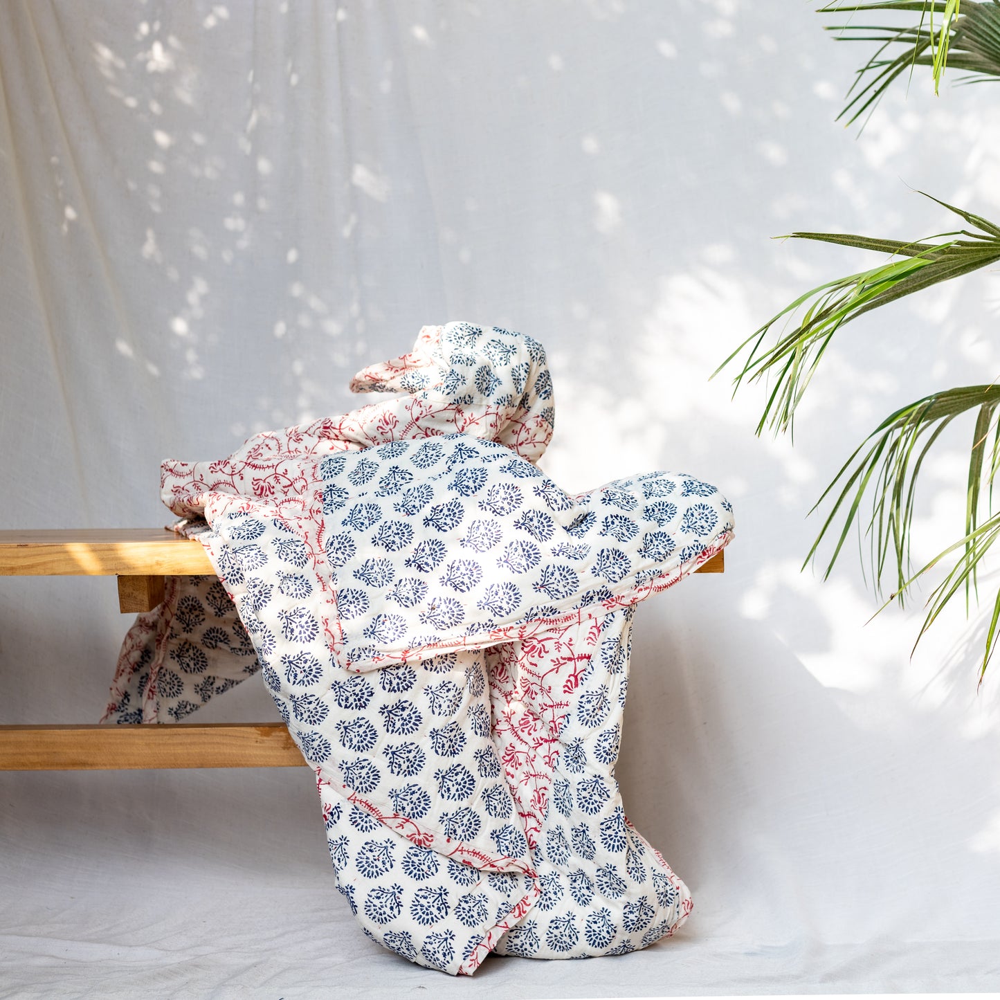 Red & Blue Block Print Dulai