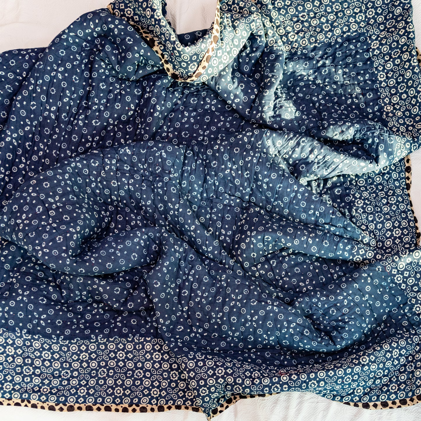 Indigo Starry Block Print Dulai