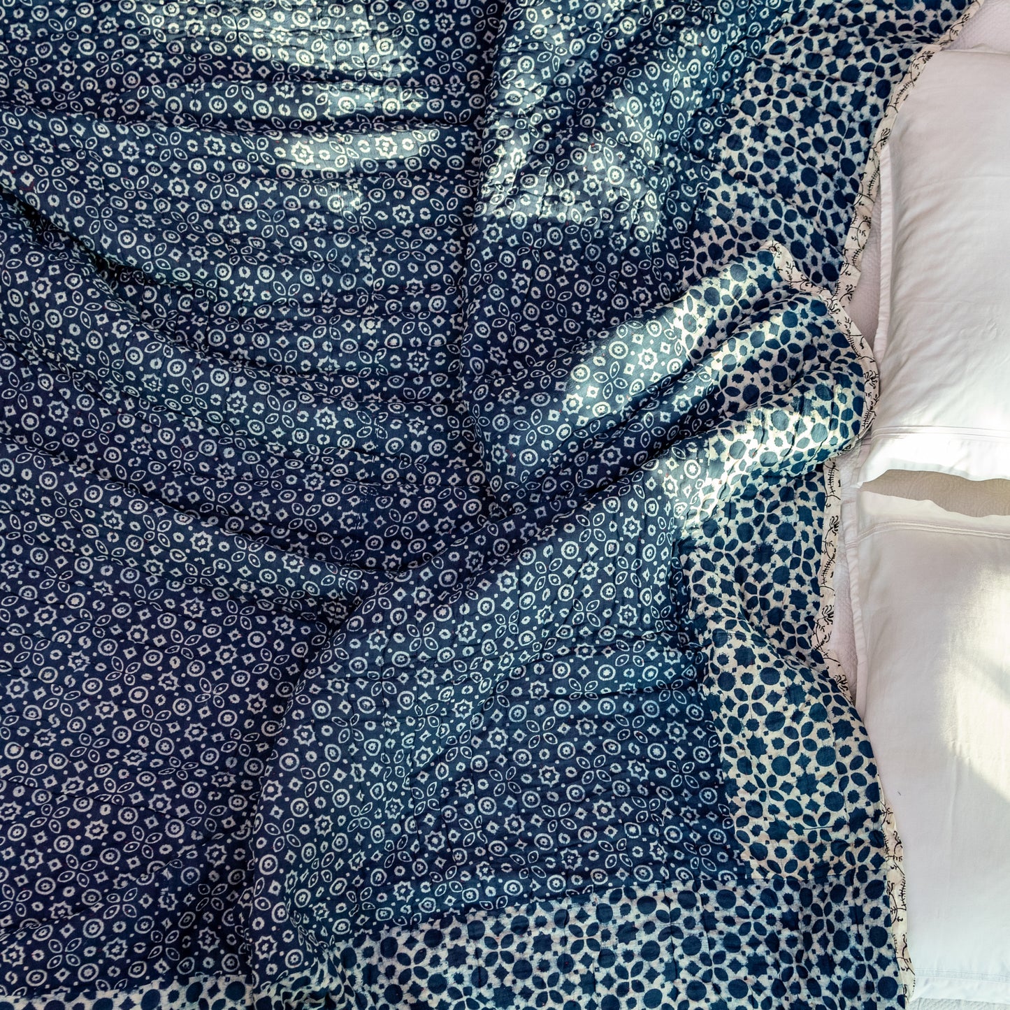 Indigo Block Print Twin Dulaai