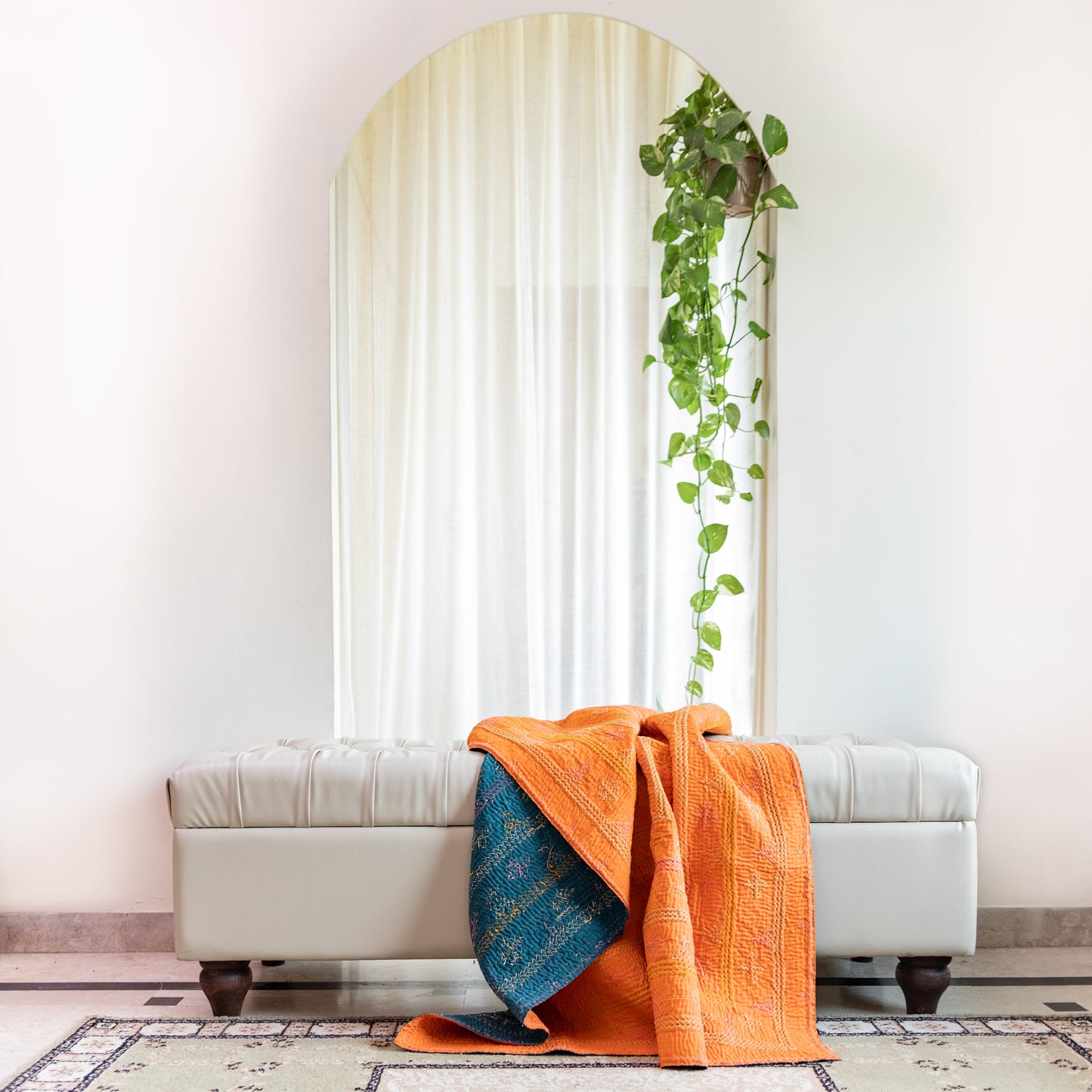 Orange & Teal Rilli – Throw Size