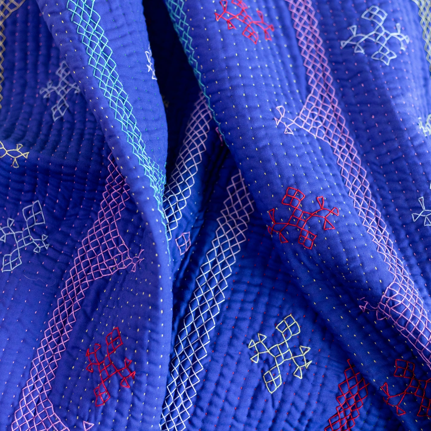 Cobalt Blue Throw Rilli