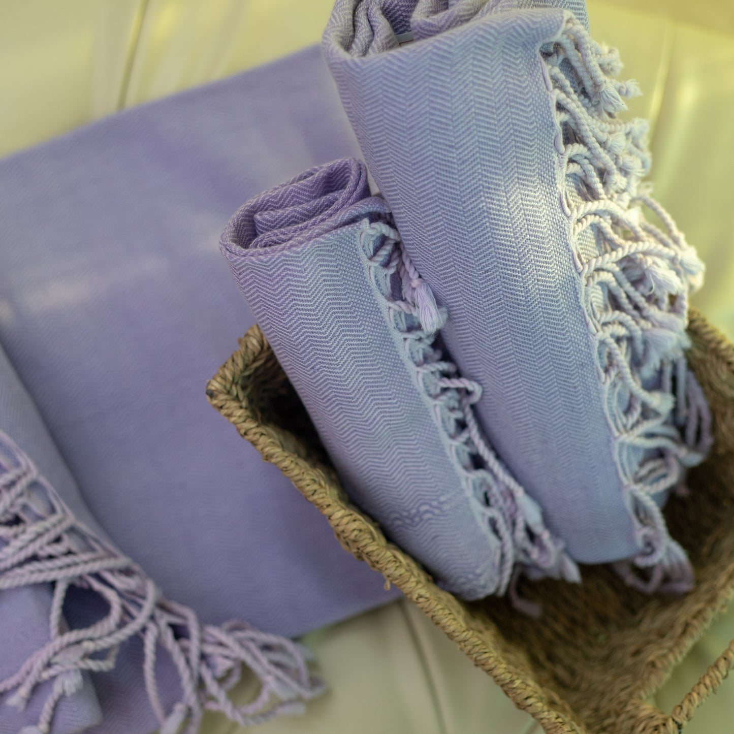 Lilac Pitloom Bath Towel