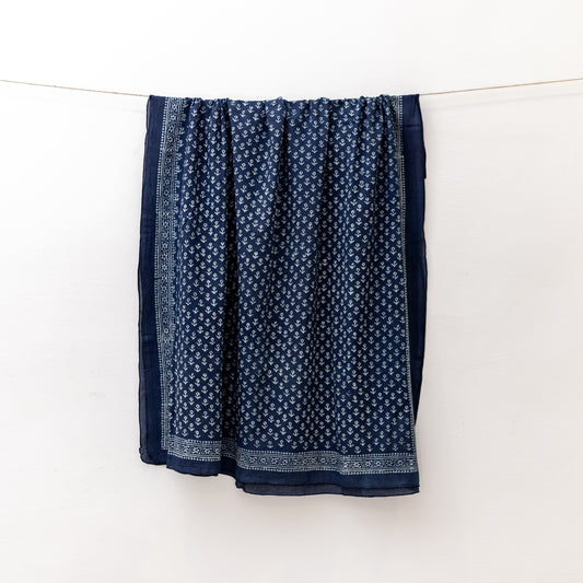 Indigo Anchor Print Dupatta