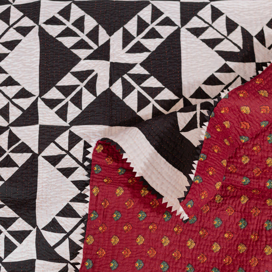 Black & White Patchwork Rilli | Twin Size