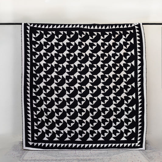 Black & White Patchwork rilli | Twin Size