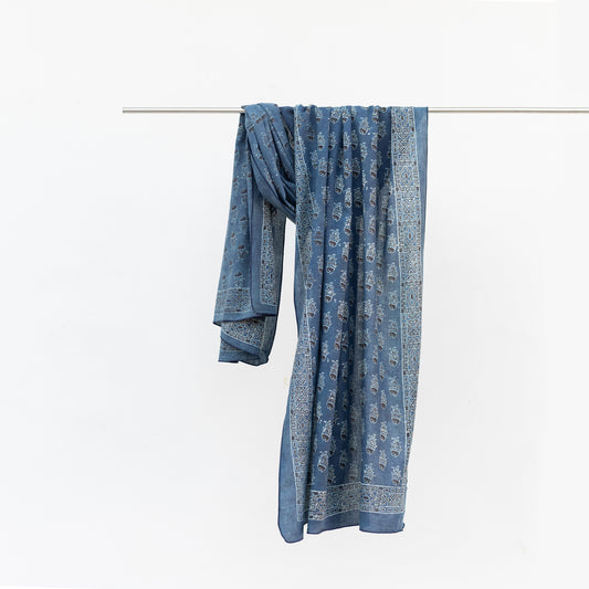 Indigo Fish Print Scarves