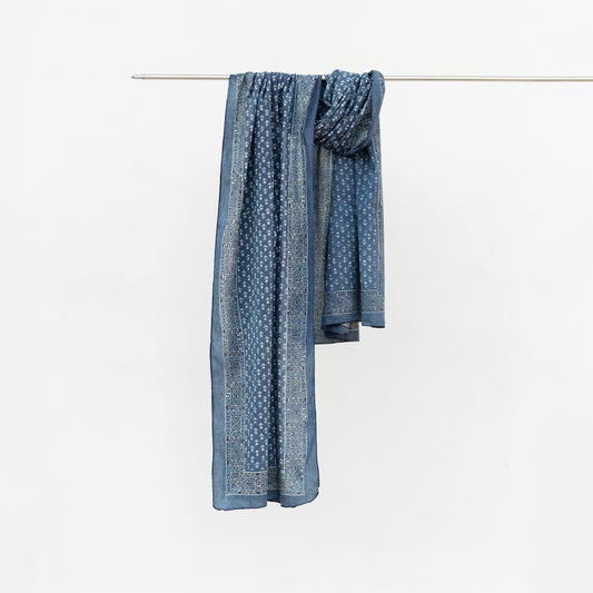 Indigo Anchor Block Print Scarves