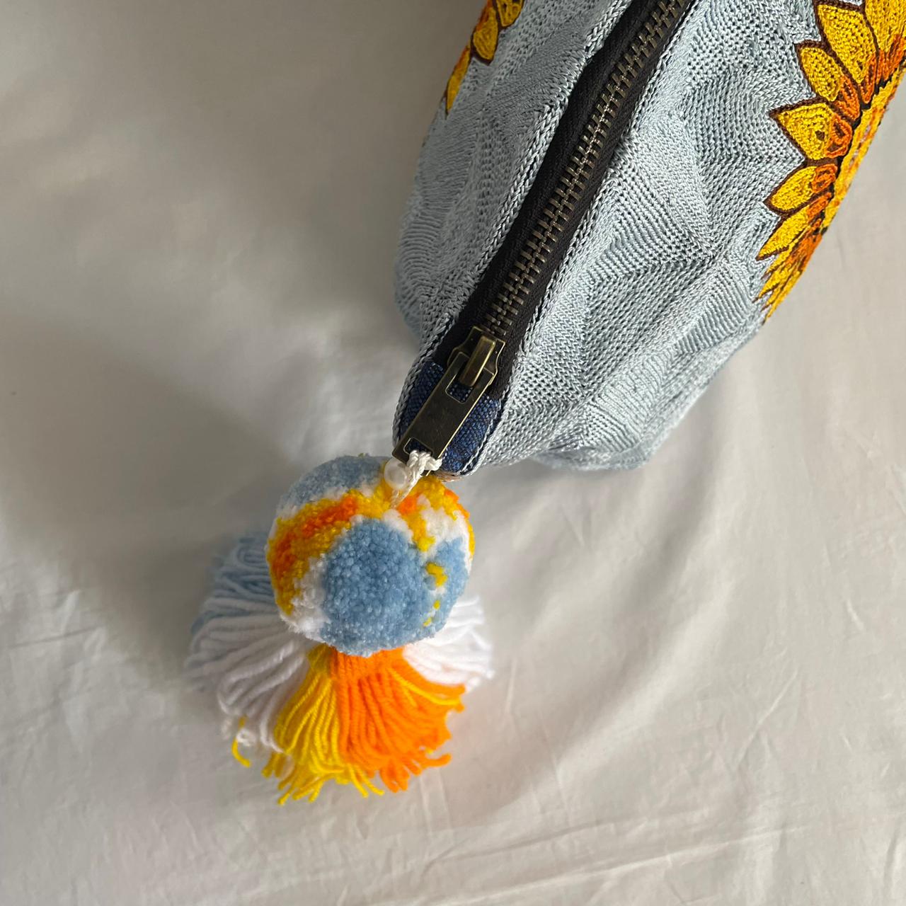 Sunshine Bloom Hand-Embroidered RC Bag | Handmade By Rural Artisan
