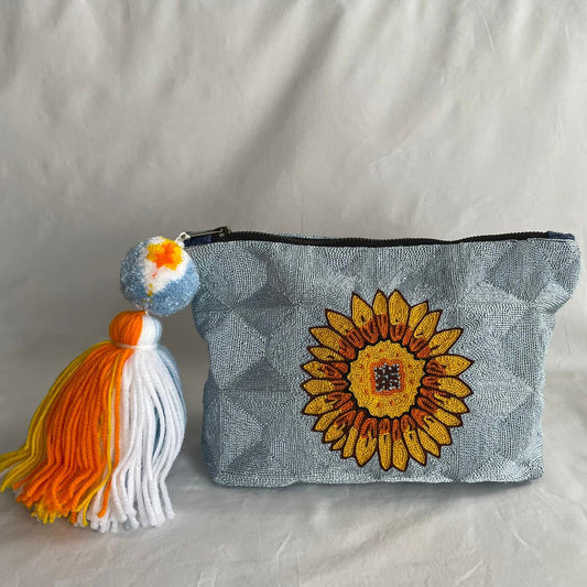 Sunshine Bloom Hand-Embroidered RC Bag | Handmade By Rural Artisan