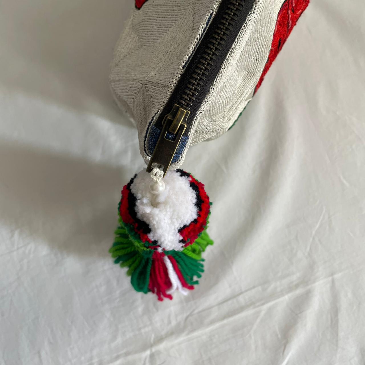 Pearl Rose Hand-Embroidered RC Bag | Handmade By Rural Artisan
