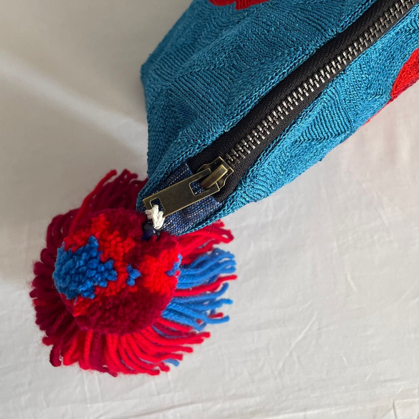 Scarlet Poppy Hand-Embroidered RC Bag| Handmade By Rural Artisan