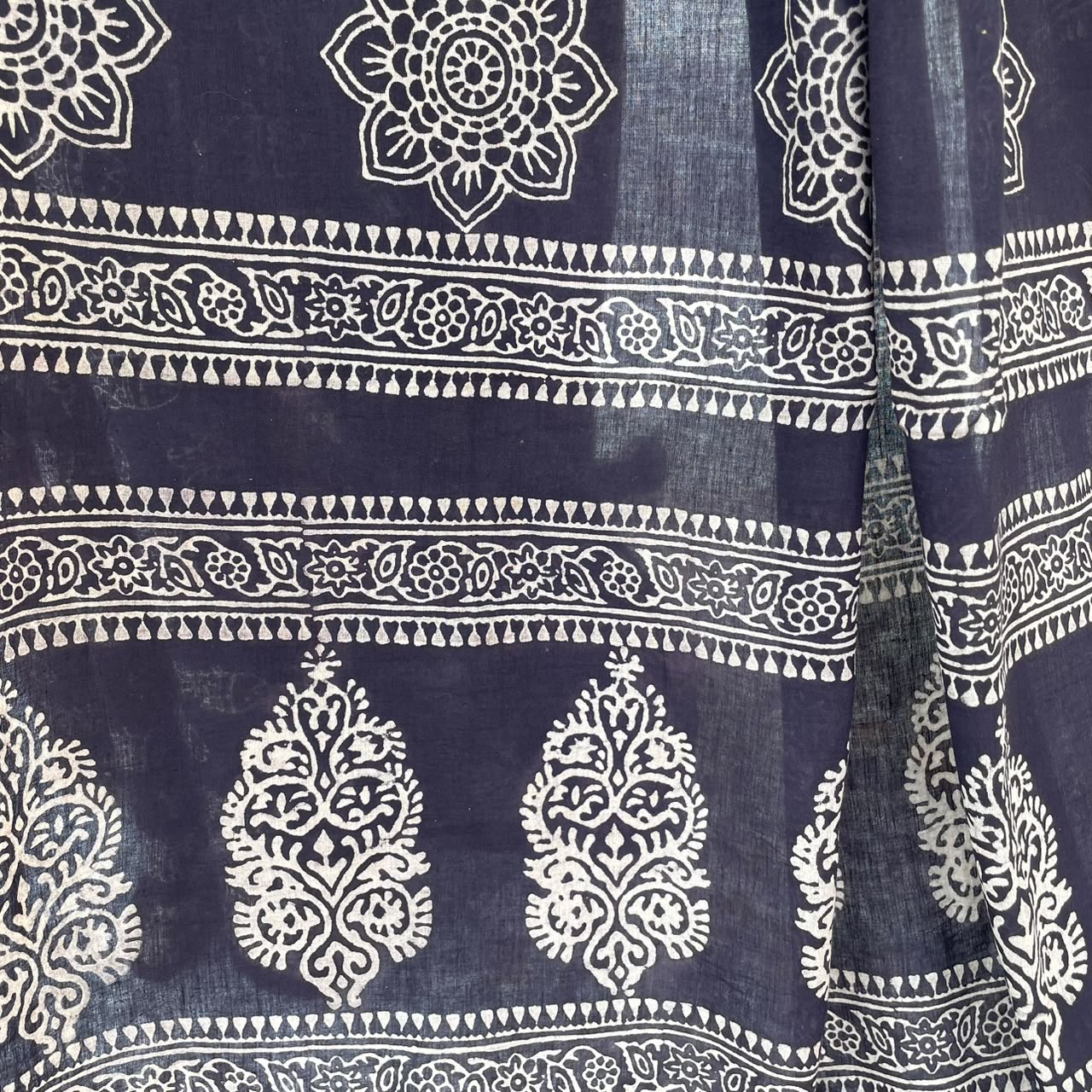 Deep Brown Ajrakh Serenity Saree