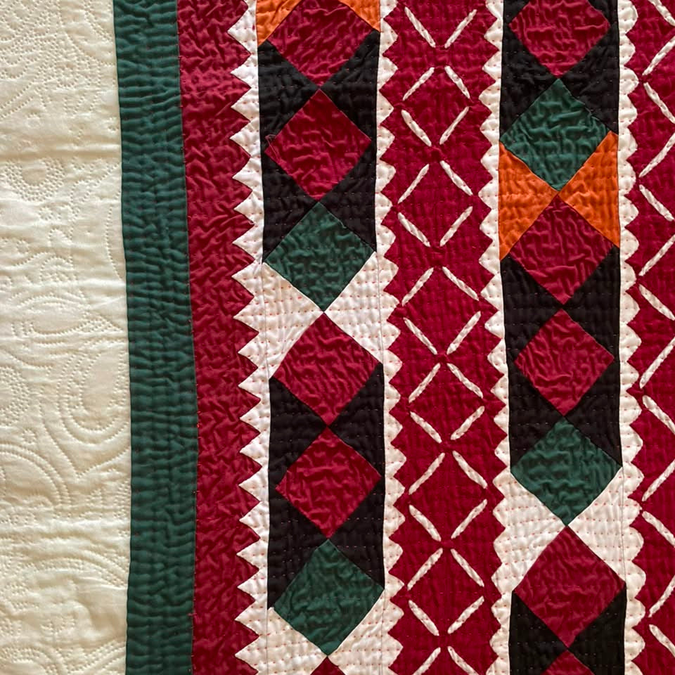 Royal Medallion Reversible Handmade Appliqué Sindhi Ralli Quilt