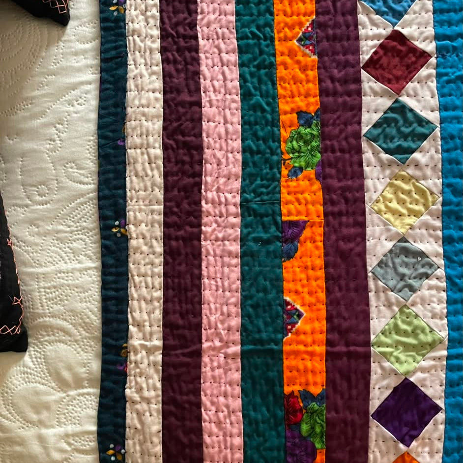 Heritage Medallion Handmade Appliqué Sindhi Ralli Quilt