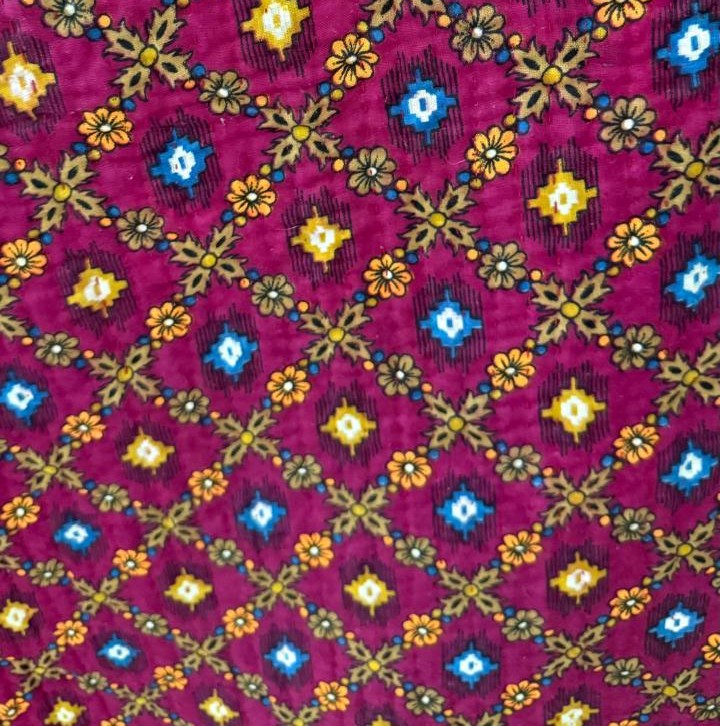 Pistachio and Sky Sunburst Handmade Appliqué Sindhi Ralli Quilt